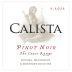 Calista Coast Range Pinot Noir 2012 Front Label