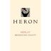 Heron Merlot 2013 Front Label