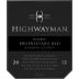 Highwayman Reserve Proprietary Red Blend 2012 Front Label