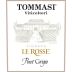 Tommasi Le Rosse Pinot Grigio 2014 Front Label