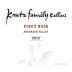 Krutz Family Cellars Pinot Noir 2012 Front Label