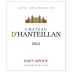 Chateau d'Hanteillan 2012 Front Label