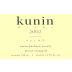 Kunin Alisos Vineyard Syrah 2002 Front Label