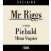 Mr. Riggs Piebald Shiraz Viognier 2008 Front Label
