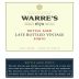 Warre's Late Bottled Vintage Port 2003 Front Label