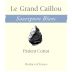 Patient Cottat Le Grand Caillou Sauvignon Blanc 2014 Front Label