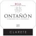 Bodegas Ontanon Clarete 2013 Front Label