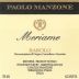 Paolo Manzone Meriame Barolo 2001 Front Label