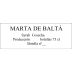 Pares Balta Marta de Balta 2006 Front Label