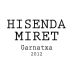 Pares Balta Hisenda Miret Garnatxa 2012 Front Label