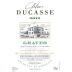 Chateau Ducasse Rouge 2012 Front Label