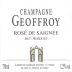 Geoffroy Rose de Saignee Brut Front Label