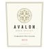 Avalon Napa Cabernet Sauvignon 2013 Front Label