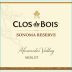 Clos du Bois Alexander Valley Reserve Merlot 2013 Front Label