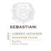 Sebastiani Alexander Valley Cabernet Sauvignon 2012 Front Label