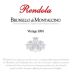Rendola Brunello di Montalcino 2004 Front Label