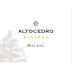 Altocedro Reserva Malbec 2013 Front Label