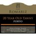 Romariz 20 Year Old Tawny Port Front Label