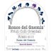 Ronco del Gnemiz Rosso del Gnemiz 2013 Front Label