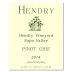 Hendry Pinot Gris 2014 Front Label