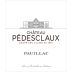 Chateau Pedesclaux 2015 Front Label