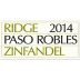Ridge Paso Robles Zinfandel 2014 Front Label