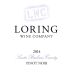 Loring Wine Company Santa Barbara County Pinot Noir 2014 Front Label