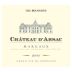 Chateau d'Arsac 2015 Front Label