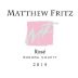 Matthew Fritz Rose 2015 Front Label