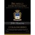 Collosorbo Brunello di Montalcino Riserva 2001 Front Label
