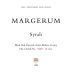 Margerum Black Oak Vineyard Syrah 2007 Front Label
