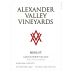 Alexander Valley Vineyards Merlot 2014 Front Label