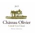 Chateau Olivier Blanc 2015 Front Label