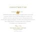 Ghostwriter Woodruff Family Vineyard Pinot Noir 2013 Front Label
