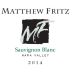 Matthew Fritz Sauvignon Blanc 2014 Front Label