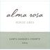 Alma Rosa Santa Barbara County Pinot Gris 2014 Front Label