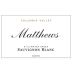 Matthews Winery Stillwater Creek Vineyard Sauvignon Blanc 2012 Front Label