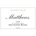 Matthews Winery Stillwater Creek Vineyard Sauvignon Blanc 2008 Front Label