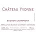 Chateau Yvonne Saumur Champigny Rouge 2012 Front Label