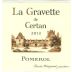 Vieux Chateau Certan La Gravette de Certan 2013 Front Label