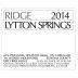 Ridge Lytton Springs (1.5 Liter Magnum) 2014 Front Label