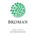 Broman Cellars Sauvignon Blanc 2014 Front Label