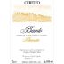 Ceretto Barolo Brunate 2010 Front Label