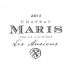 Chateau Maris Les Anciens Carignan 2013 Front Label