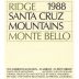 Ridge Monte Bello 1988 Front Label