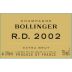 Bollinger R.D. Extra Brut 2002 Front Label