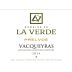 Domaine de la Verde Vacqueyras Prelude 2014 Front Label