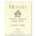 Hendry Pinot Noir 2013 Front Label