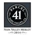 Parcel 41 Merlot 2014 Front Label