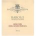 Rocche Costamagna Barolo Rocche dell'Annunziata 2012 Front Label